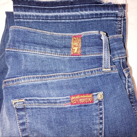 7 FAM size 29 cropped boot/raw hem jeans - Picture 5 of 5